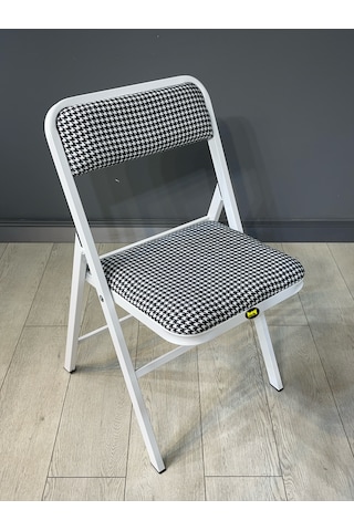 Hey 2'li Katlanır Kamp Sandalyesi Piknik Sandalye Kazayağı Beyaz Beyaz - Siyah