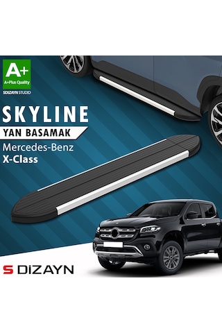 S-dizayn Mercedes X-class Skyline Aluminyum Yan Basamak 203 Cm 2018-2020 A+ Kalite