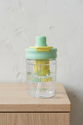 Askılı Pipetli Sızdırmaz Meyve Hazneli Suluk 600 Ml Yeşil