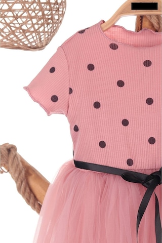 Puantiyeli Gül Kurusu Doğum Günü Ve Özel Günler İçin Kız Çocuk Tüllü Elbise 2-7 Yaş Aralığı Gül Kurusu Gülkurusu