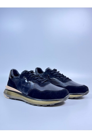 Daytex Premium Hakiki Deri Erkek Sneaker İthal Hava Tabanlı Siyah