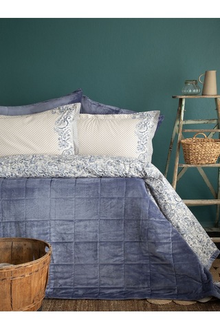 Bedline Wellsoft Kapitone Yatak Örtüsü Seti Çift Kişilik Lauren Blush