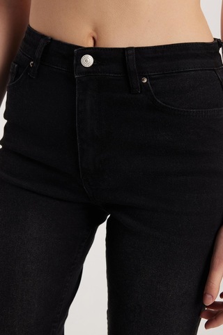 Tudors Kadın Regular Fit Cepli Geniş Paça Füme Jean Kot Pantolon-33899 Füme