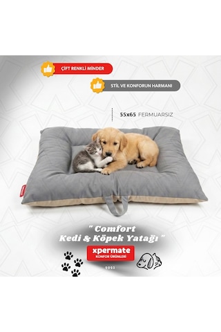 Xpermate Comfort Köpek Minderi Köpek Yatağı 55 x 65 CM Ant-Bej