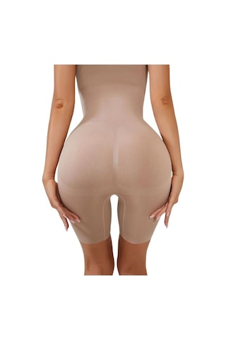 Momslab Kadın Toparlayıcı 2 Beden Küçülten Tam Boy Tulum Korse Bej1