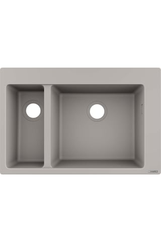 Hansgrohe S510-F635 Ankastre Granit Eviye 180/450 Beton Grisi + Manuel Gider Gri