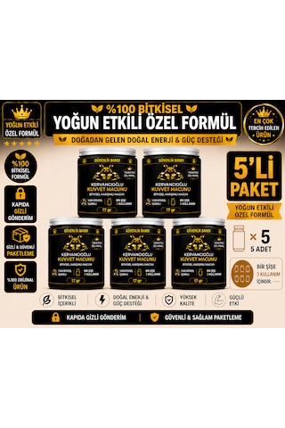 Bitkisel Atom Güç Ve Enerji Macunu & Performans Desteği 5 x 17 G