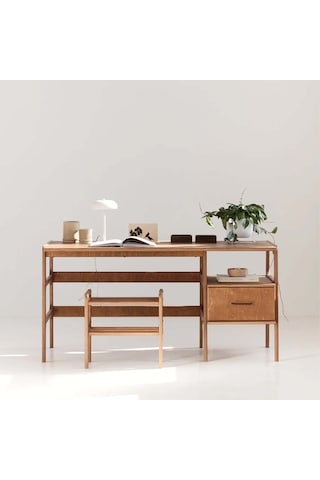 Woodesk Nordik Ahşap Çalışma Masası 180x60 Tik Renk Cpt4629-180 Teak