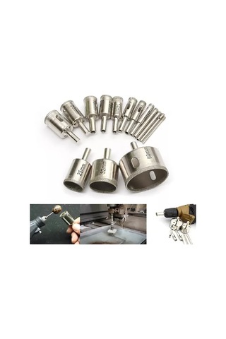 Moveevo 15 Adet El Delik Açıcı Elmas Matkap Ucu: Mermer, Granit, Seramik Çini İçin Hızlı Ve Temiz Kesim