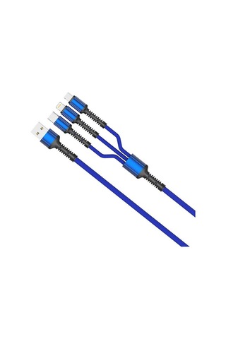 Zore Lc93 3 In 1 3.4A Micro+Lightning+Type-C Usb Kablo 1.2M
