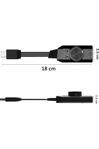 Usb Dsp Sound Card 7.1 Harici Ses Kartı Gaming Pubg Lol Valorant Mikrofonlu Kulaklık Adaptörü Tak Çalıştır