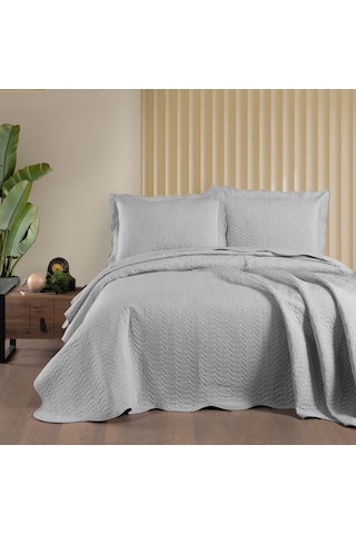 Schafer Elegance Yatak Örtüsü Seti 3 Parça-gri