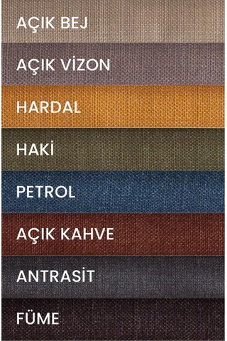 Keten Dokulu Hardal Masa Örtüsü Zengin Renk Seçenekli Hardal