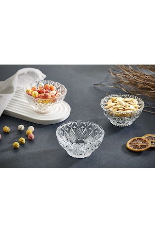 Glassco Kristalize 12'li Cam Kase Çerezlik Sunumluk 150 Cc Kase