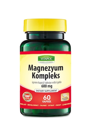 Vitapol Magnezyum Kompleks 600 mg 60 Kapsül