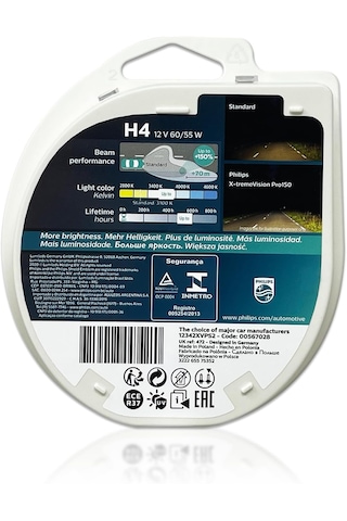 Philips H4 Ampul Xtreme Vision Pro150 X-treme +%150 Fazla Işık