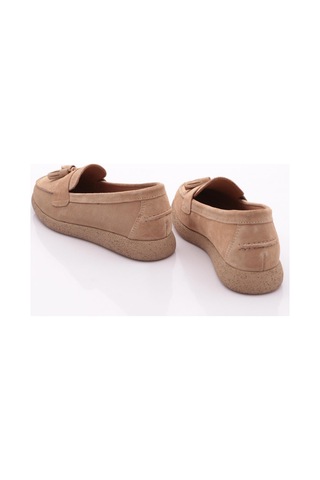 Dgn Ml5604-1 Kadin Loafer Ayakkabi Bej Süet