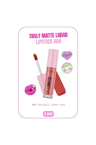 Callista Truly Matte Liquid Lipstick Mat Likit Ruj 404 Blushing Pink - Pembe