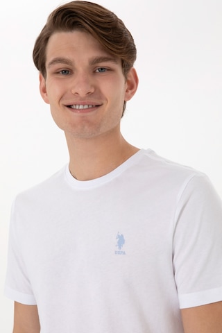 U.S. Polo Assn. Erkek Regular Fit Bisiklet Yaka Beyaz Tişört 50299544-VR013