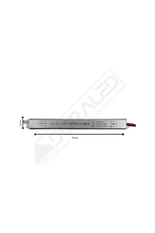 Ultra Slim İnce Parmak Led Adaptör 12 Volt 2 Amper 24 Watt 2 15 Cm