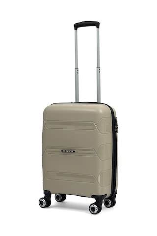 Lucas Polipropilen Kırılmaz Valiz, Kabin Boy Bej