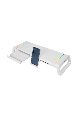 Everest ST1 4 USB Hub RGB Işıklı Katlanabilir Monitör Yükseltici Stand