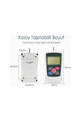 Loyka Amf-500 Dijital İtme Çekme Kuvveti Ölçer 500 Newton 0,1n Tek Bağlantılı