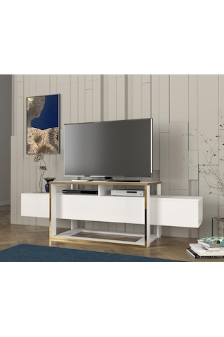 Bianco Tv Sehpası Beyaz - Gold Diğer