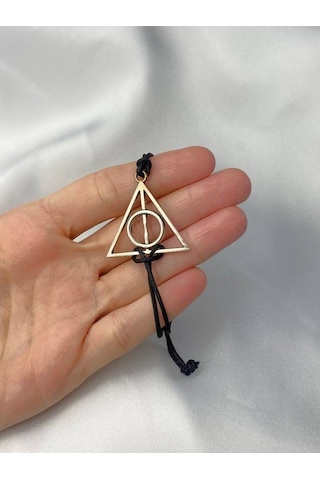 Haryy Potter Ölüm Yadigarları Üçgen Gümüş Metal Bileklik Ayarlana