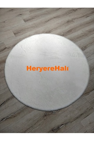 Mono Beyaz Yumuşak Dokulu Uzun Tüylü Yıkanabilir Suni Tavşan Post