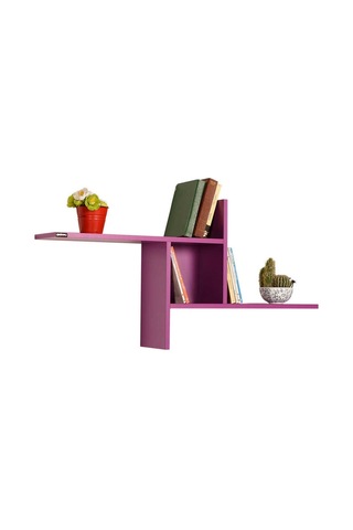 Adoremobilya Plus Dekoratif Duvar Rafı - Mor
