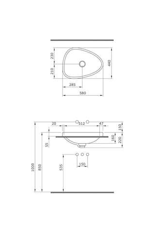 Bocchi Etna Tezgah Üstü Lavabo 58 CM Mat Beyaz 1112-002-0125