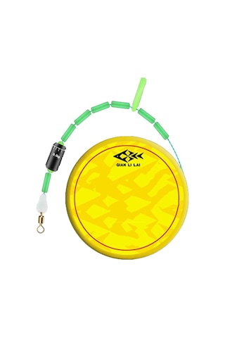 2 Adet Açık Hava Balıkçılık Anti-karışıklık Benekli Görünmez Misina Seti Ölçekli, Boyut: 3.6m 5.0 Sarı