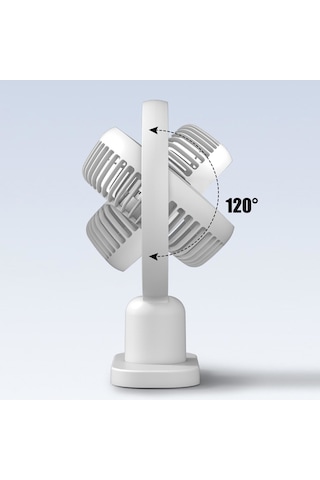 Hepu Hp-f01 Usb Şarjlı Masaüstü Mini Fan 3 Kademeli Hız Ayarlı, Kompakt Gövde