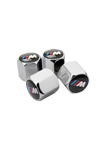 Bmw 3m Logolu Paslanmaz Çelik Sibop Ve Anahatarlık Seti Krom Renk