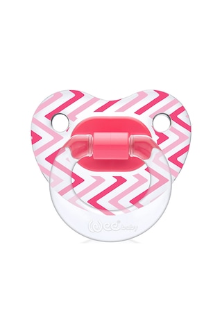Wee Baby Şeffaf Desenli Damaklı Emzik No:3 Pembe 18+ Ay