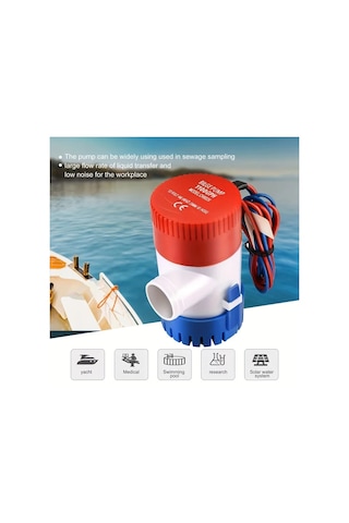 Motion003 12v 1100gph Yüksek Verimli Dalgıç Su Pompası Tekne Deniz Uçağı Karavan İçin D