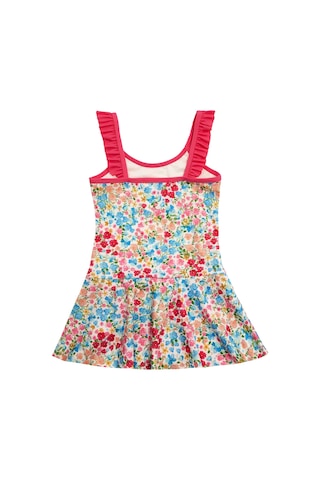 Uv Korumalı Askılı Elbise Mayo Kız Çocuk Yüzücü Mayo 5224 Beyaz Beyaz