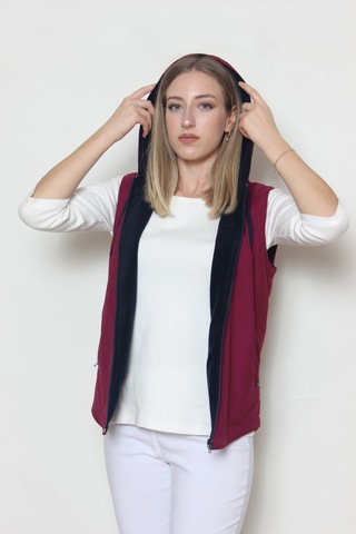 Cottoncool Kadın Içi Polar Yelek Bordo