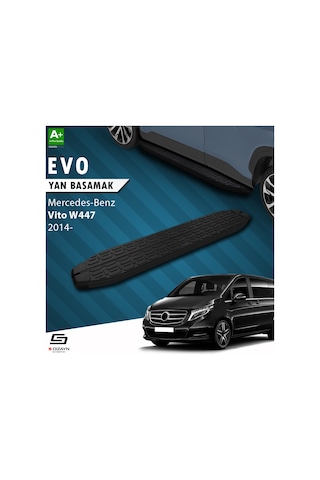 S-dizayn Mercedes Vito W447 Kısa Şase Evo Siyah Yan Basamak 233 Cm 2014 Üzeri