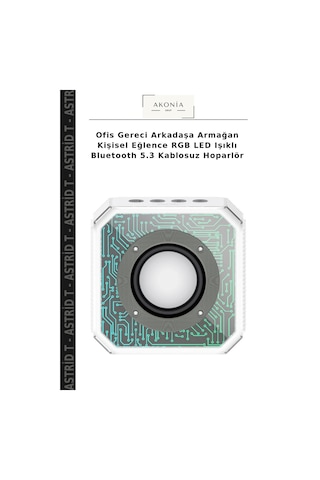 Ofis Gereci Arkadaşa Armağan Kişisel Eğlence Rgb Led Işıklı Bluetooth 5.3 Kablosuz Hoparlör