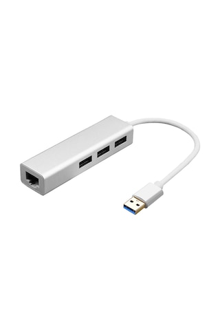 Skycity Gri Usb-c'den Rj45'e Donüştürücü: 3.0 Hub, Kablolu Gigabit Ağ Kartı, Sürücü Olmadan Kullanıma Hazır Ağ Portu Hub'ı
