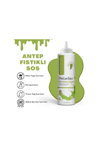 Cocowiss Chocolate Antep Fıstık Aromalı Waffle Çikolata Sos 300 G