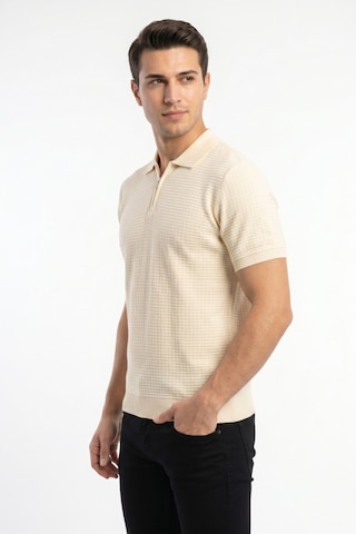 Baglan Erkek Spor Polo Yaka Triko Tişört Bgl-st05371 Ekru