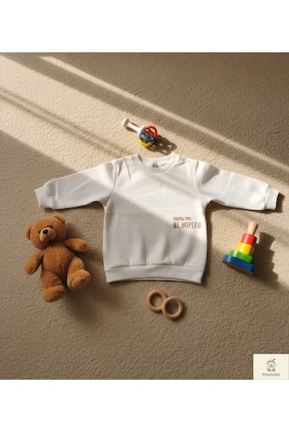 Nanica Kids Minibohe Çocuk Sweatshirt Beyaz