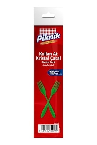 Piknik Kullan-at Kristal Çatal 10&apos Lu Renk&apos Li 1442 Açık