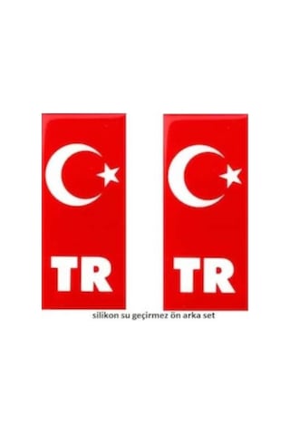 Tr Plaka Sticker 2'Li - Türkiye Plaka Sticker 496052247