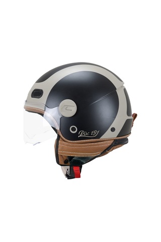 Cgm 191g Pix Sprint Beige Nero Opaco Sagomata Açık Kask Mavi-beyaz
