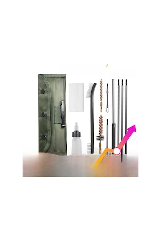 Reedark Ar15 Tabanca Bakım Aleti, .22 Kalibre Boru Temizleme Fırçası, Çok İşlevli Bakım Gereci Yeşil, Gk13, Bakır Teli