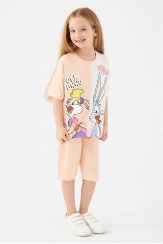 Looney Tunes Kız Çocuk Kapri Takımı Mocha Çok Renkli